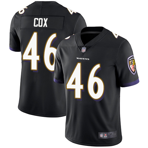 Baltimore Ravens Limited Black Men Morgan Cox Alternate Jersey NFL Football #46 Vapor Untouchable->nfl t-shirts->Sports Accessory